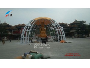 煙臺(tái)南山觀(guān)音膜結(jié)構(gòu)遮陽(yáng)棚